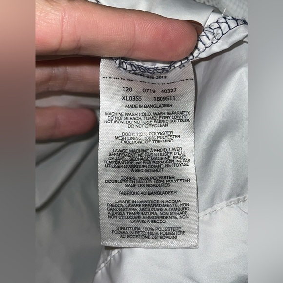 Columbia Women's Center Ridge Lightweight Windbreaker Jacket White Blue Size Med - Picture 5 of 5